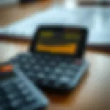 Debt Reduction Strategies Using Calculators A modern calculator displaying debt reduction strategies