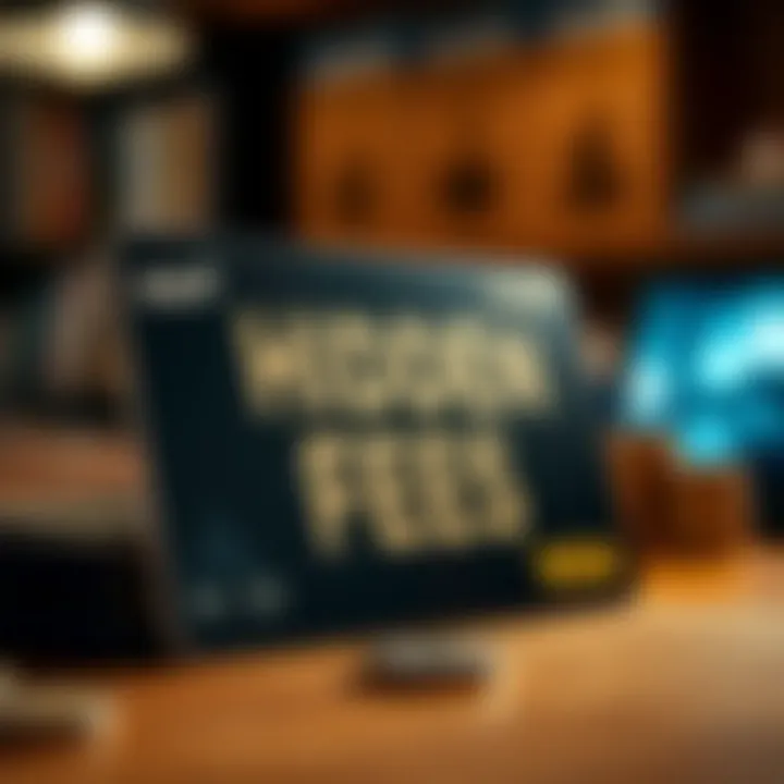 A visual representation of hidden fees associated with credit cards