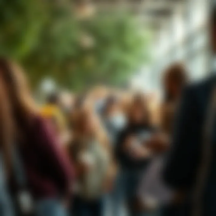 Community members engaging in a local event supporting small enterprises