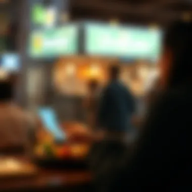 Illustration of digital dining experience through UberEats