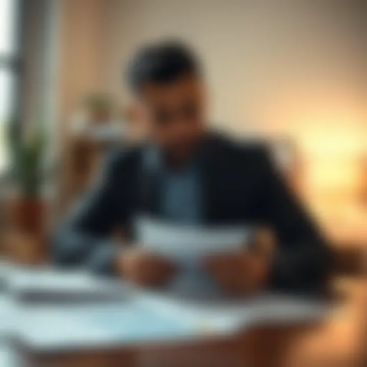 Understanding Financial Implications A person contemplating financial documents on a desk