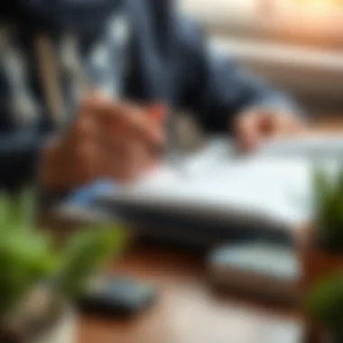 Strategic Tips for Credit Card Applications A strategic planner with a pen and notebook outlining tips