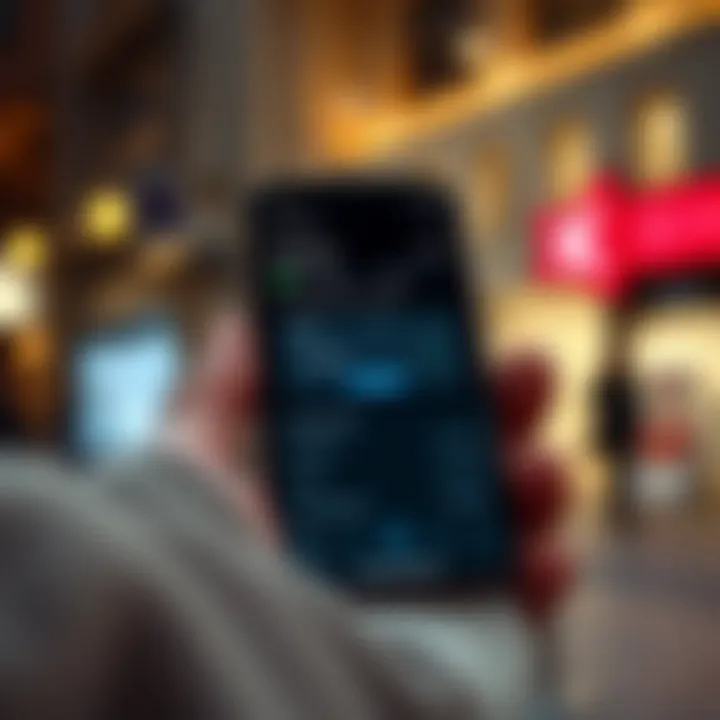 Mobile banking app interface