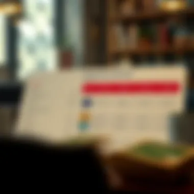 Chart showcasing benefits and fees of cash back cards