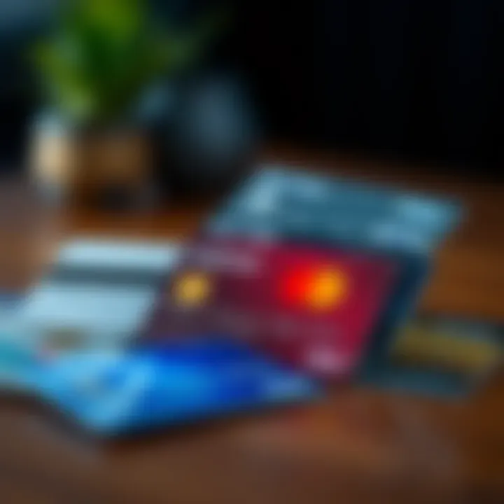 Illustration of various credit card options available