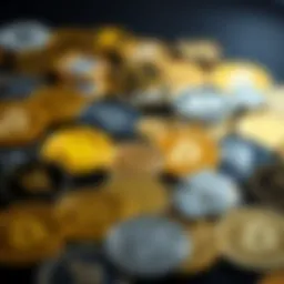 Visual representation of various cryptocurrency logos