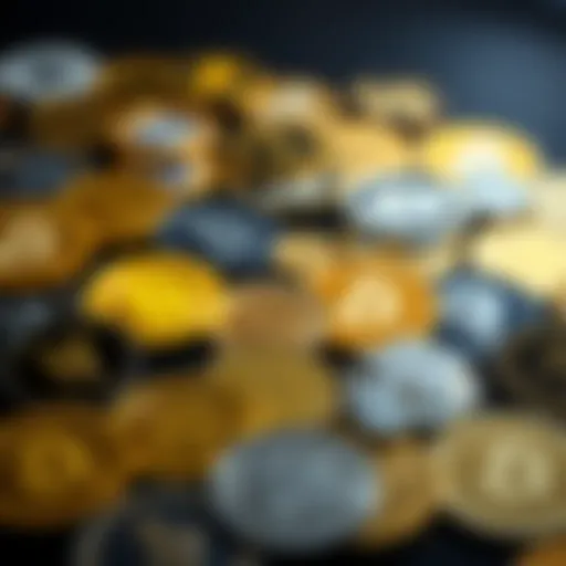 Visual representation of various cryptocurrency logos