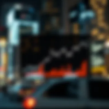 Graph representing technology's impact on financial analysis