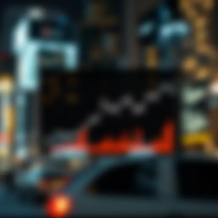 Graph representing technology's impact on financial analysis