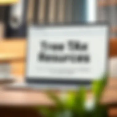 A laptop displaying tax resources and websites