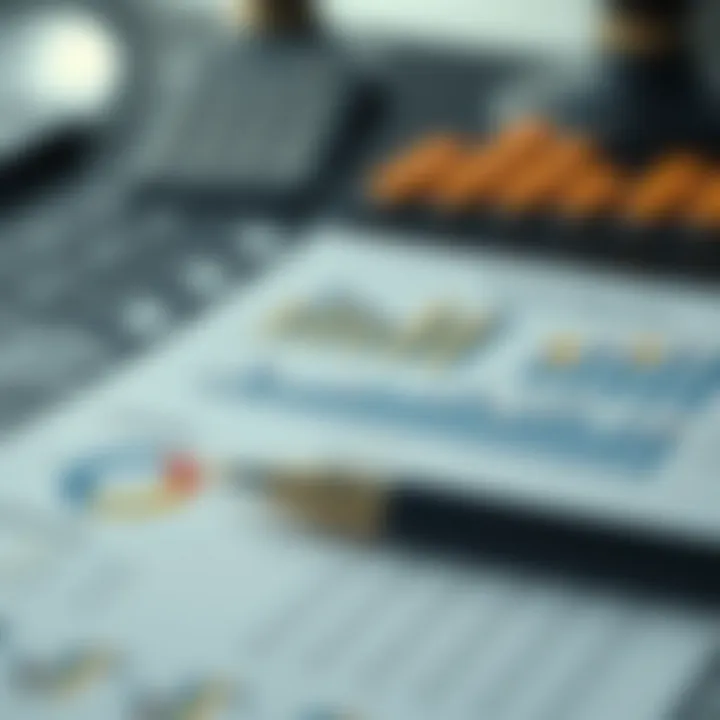 Financial charts and graphs related to business valuation