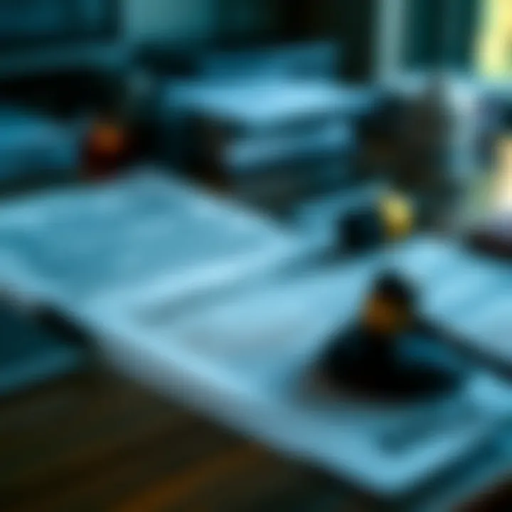 Legal documents and contracts on a desk