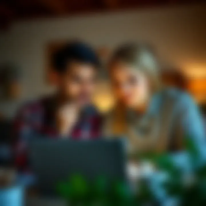 Exploring Alternatives to Mortgage Denial A thoughtful couple discussing their financial options over a laptop.