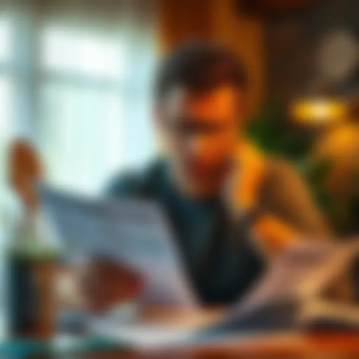 Understanding the Denial of Pre-Approval Mortgages A frustrated individual reviewing financial documents related to a mortgage application.