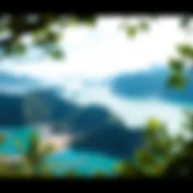 Scenic destination representing travel rewards