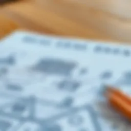 Blueprint of a real estate project