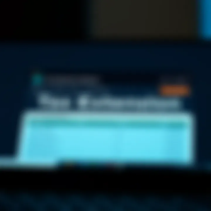 A user-friendly interface of a tax extension software