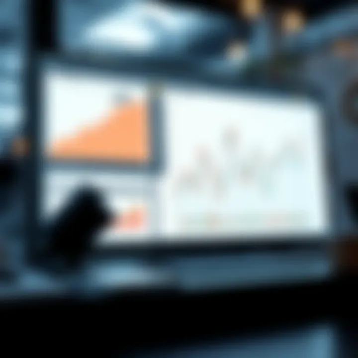 A graphical representation of financial trends using Excel charts