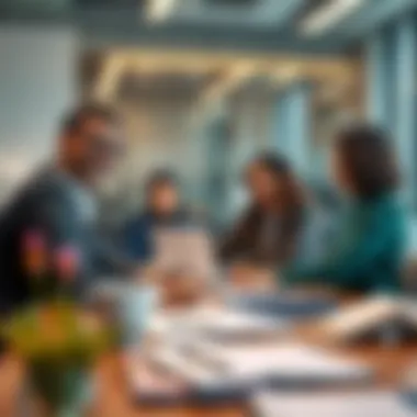 An office setting illustrating teamwork and adaptation