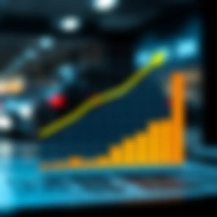 An animated graph showcasing decreasing loan payments over time