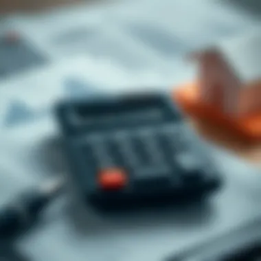 A calculator displaying mortgage figures