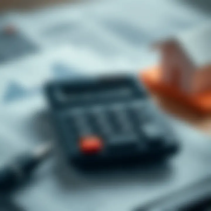 A calculator displaying mortgage figures