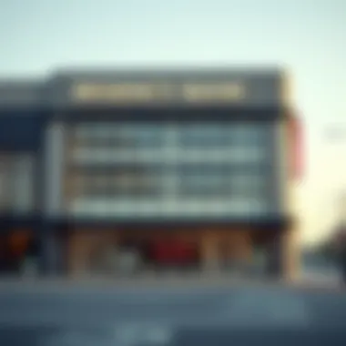 A modern bank facade showcasing Regency Bank's architecture