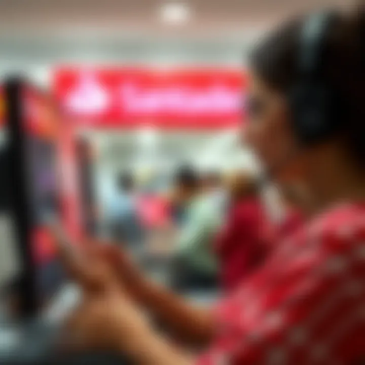 Customer support options at Santander