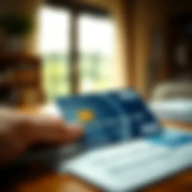 Illustration of a credit card application