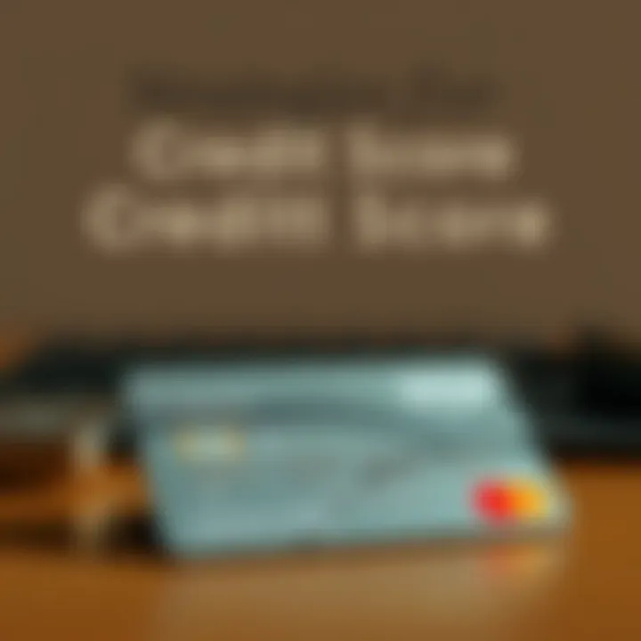 Conceptual image of credit score improvement