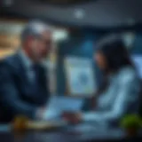 Insurance agent discussing policy with a client