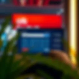 Illustration of digital banking interface