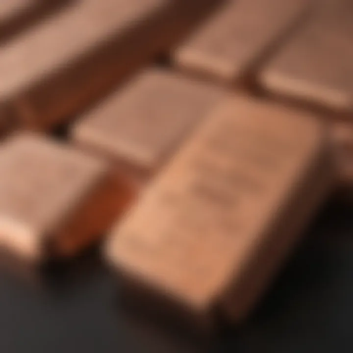 Close-up of a copper bullion dealer's certification and authentication process