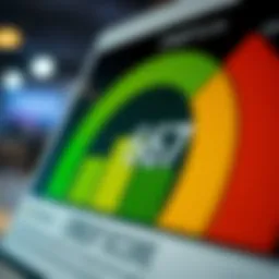 Visual representation of credit score levels.