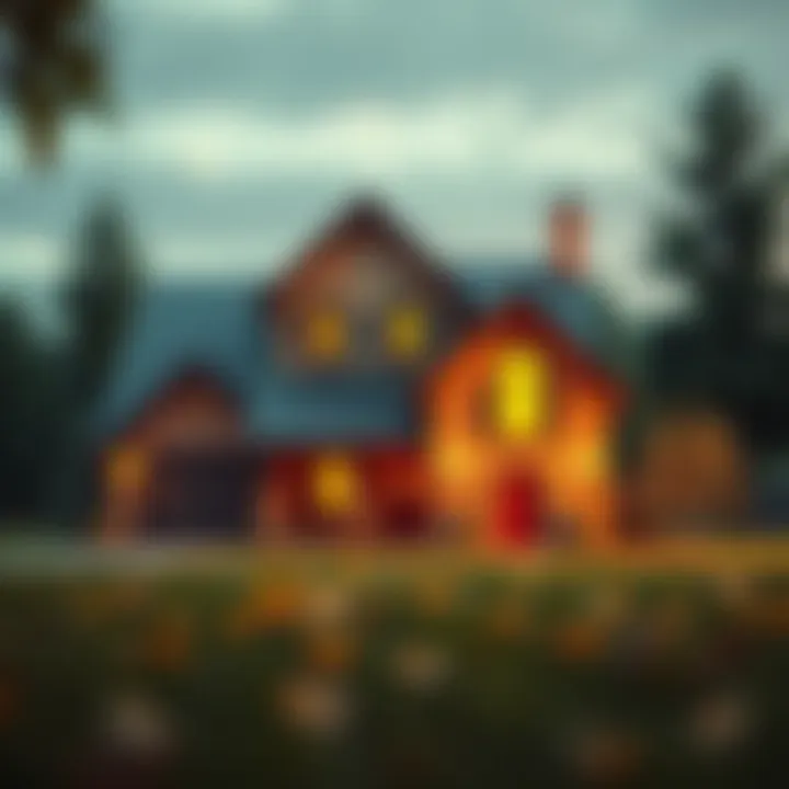 Homeownership Financial Insights A conceptual image of a house with financial data overlay