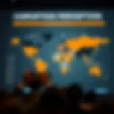 Visual representation of corruption perception across nations