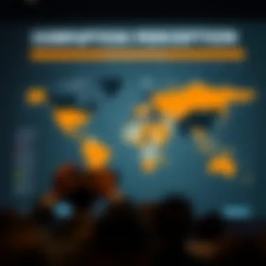 Visual representation of corruption perception across nations