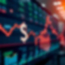 Visual representation of stock ticker symbols