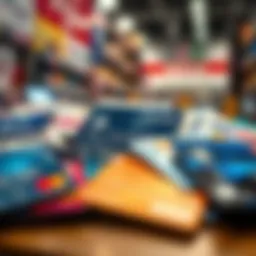 Diverse range of cards representing various vendors