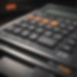 Calculator displaying mortgage balance