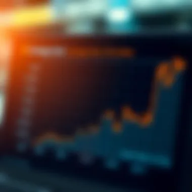 Graph showing trends in currency exchange over time